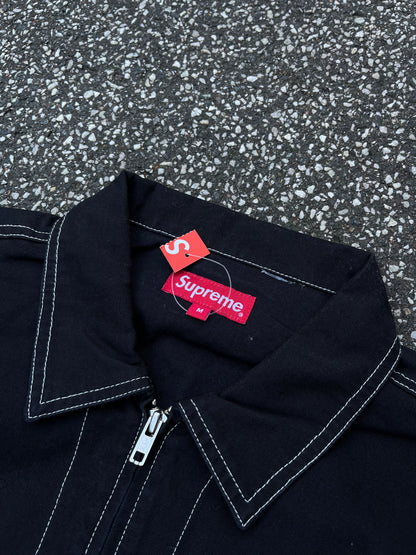 Supreme Canvas Work Jacket Sort, Str. M Sort Black Brand New