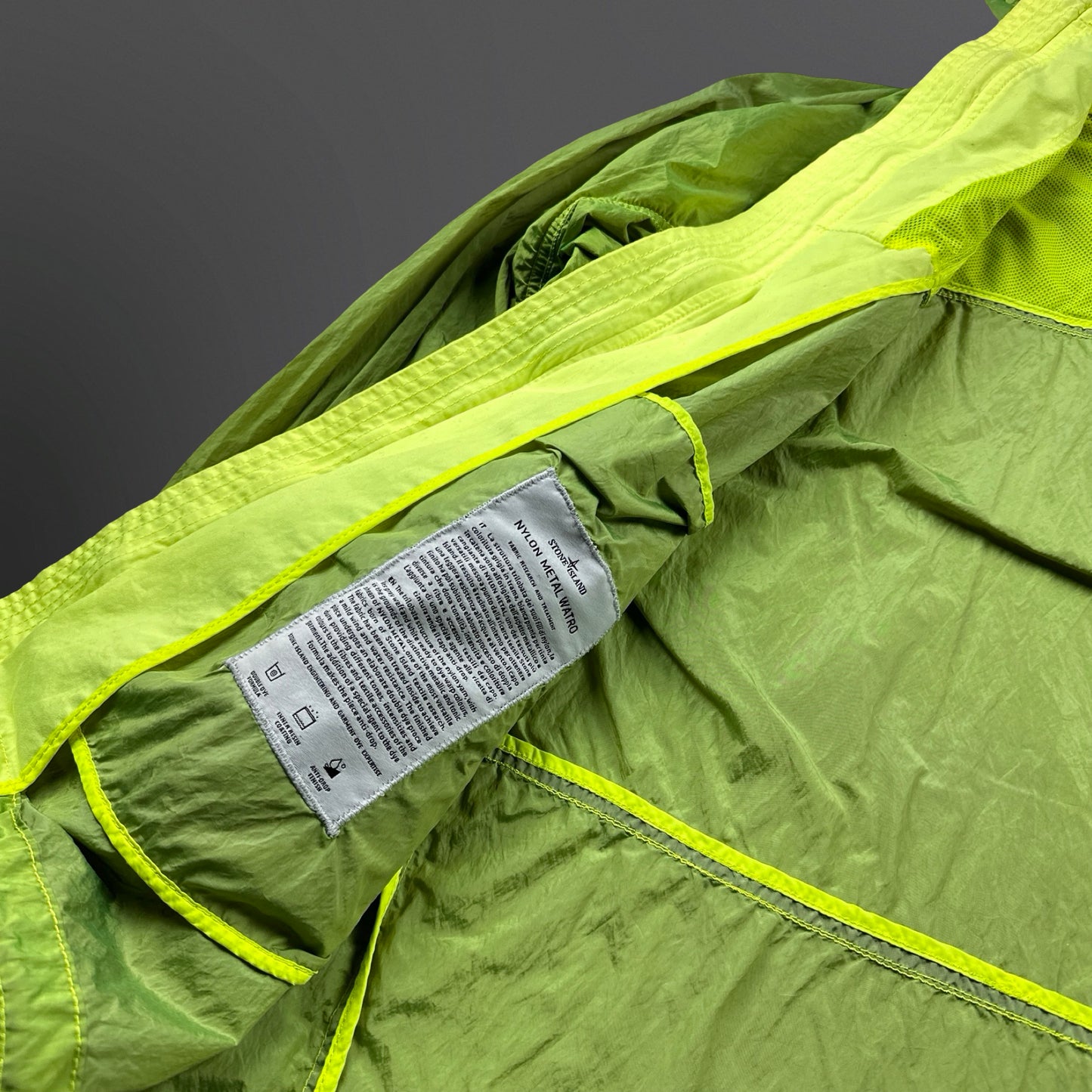 Stone Island Nylon Metal Watro Jacket – Lime (Large)