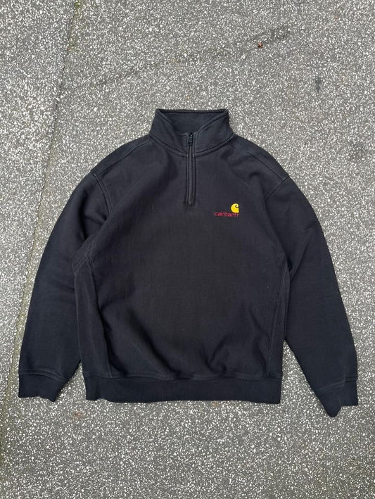 Brugt Used Vintage zip 1/3 fra Carhartt / Carhartt WIP i sort i M medium herre