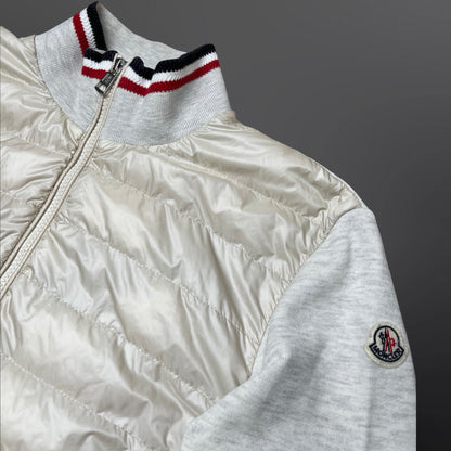 Moncler Dun Cardigan Grå Beige Creme M Medium