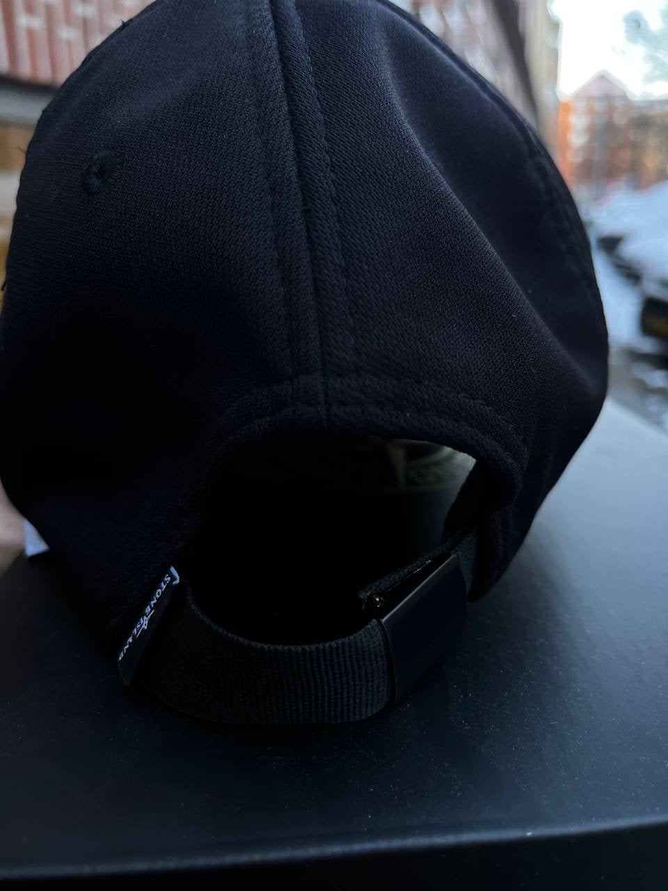 Stone Island Kasket Cap i sort Large