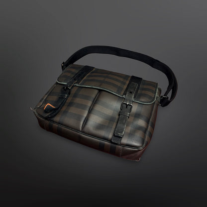 Burberry Smoked Check Messenger Bag – Brown / Black