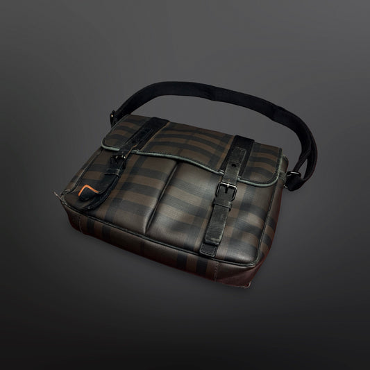 Burberry Smoked Check Messenger Bag – Brown / Black