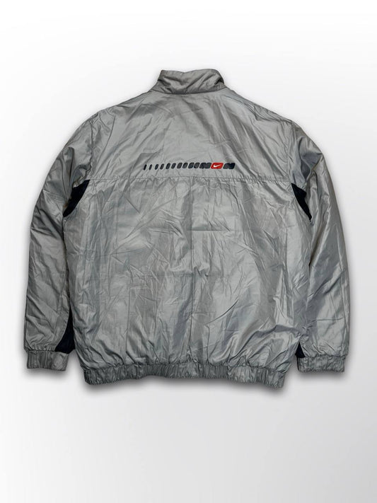 Brugt Vintage Nike Vinter jacket reversible jacket i M Medium silver og navy