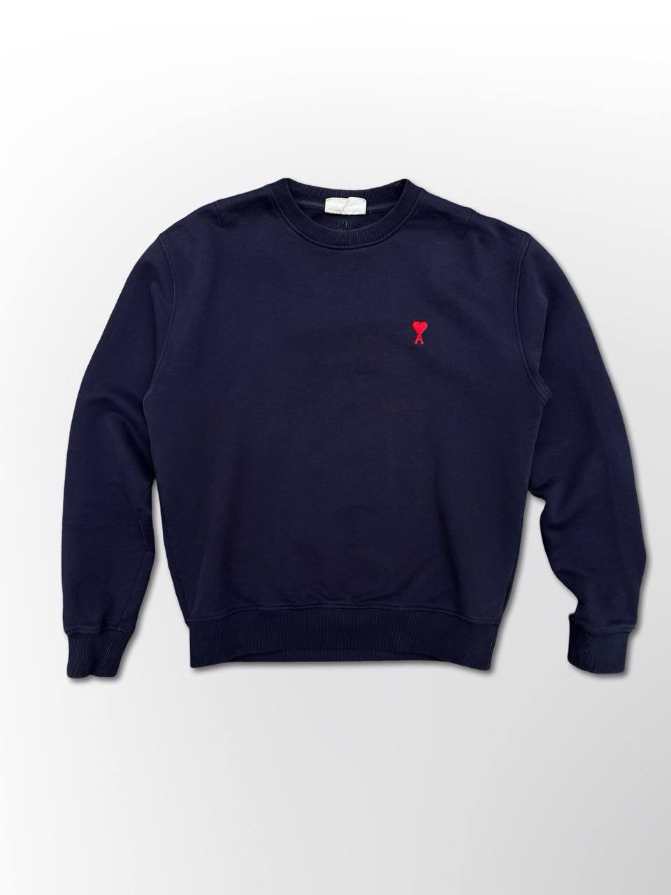 Ami Paris Sweatshirt i Large Navy Brugt