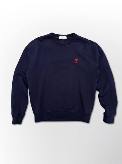 Ami Paris Sweatshirt i Large Navy Brugt