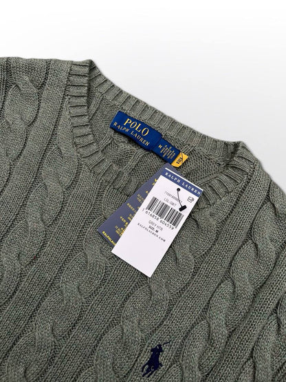 Polo Ralph Lauren Cable Net Sweater i Grøn herre Medium Ny