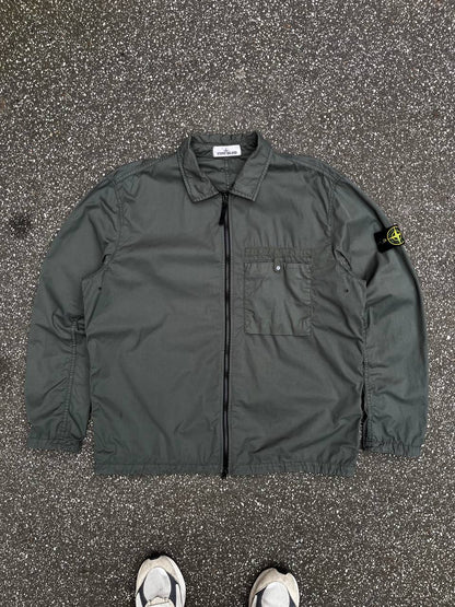Stone Island Overshirt Sommerjakke Overgangsjakke Grøn Khaki Militær XXL 761512619