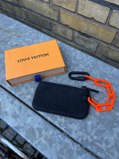 Louis Vuitton Monogram Eclipse Key Pouch / Mini Wallet Sort, Made in France