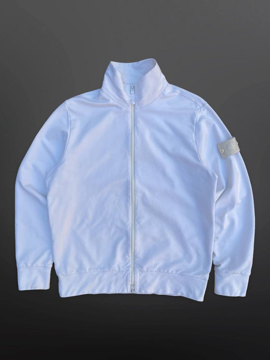 Stone Island Ghost Zip Cardigan Jakke Sommerjakke Hvid White S Small Mænd