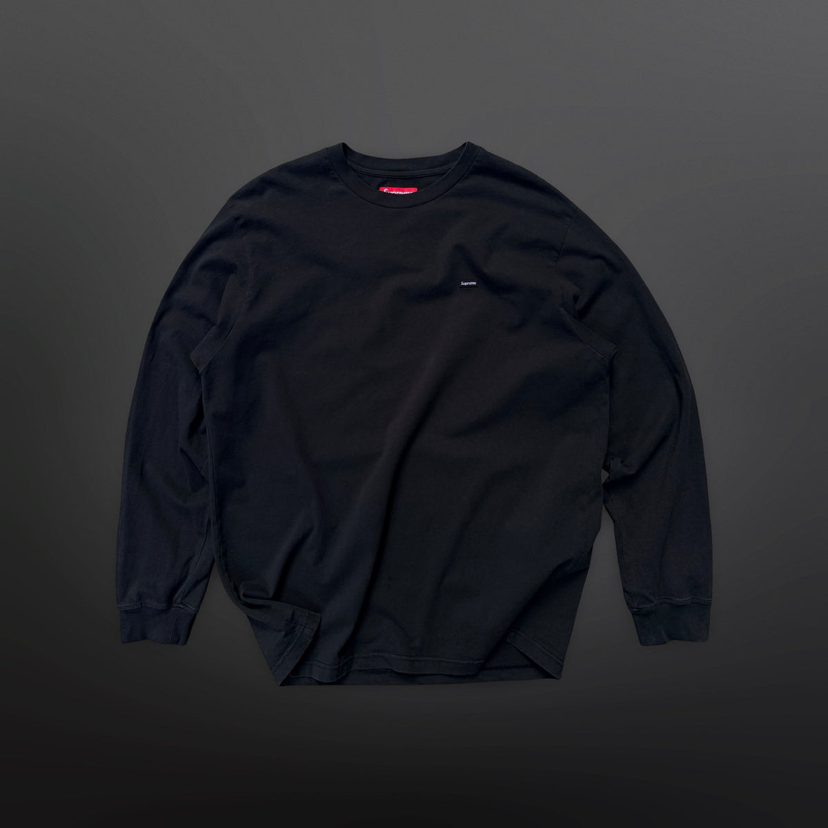 Supreme Small Box L/S Tee – Black – Large