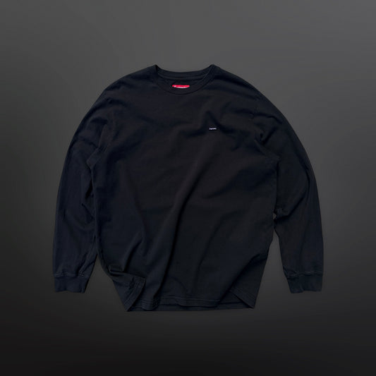 Supreme Small Box L/S Tee – Black – Large