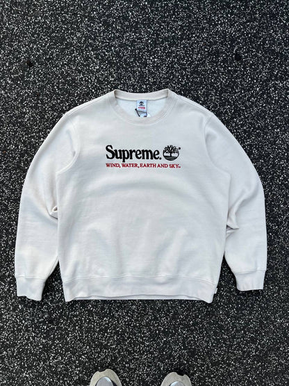 Supreme X Timberland Sweatshirt L Large Beige Trøje