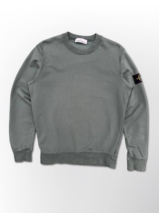 Stone Island Sweatshirt Medium Grøn Brugt Crew Neck