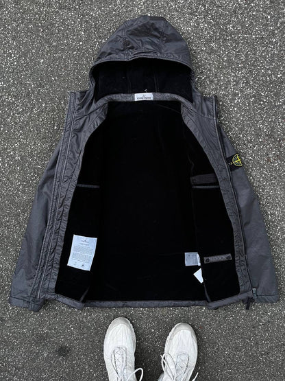 Stone Island Jakke Lamy Flock Grå L Large Brugt Used