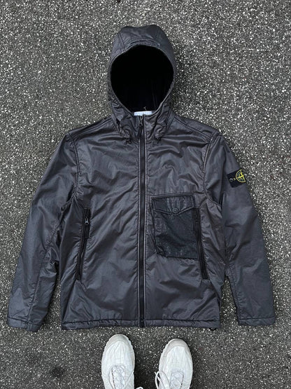 Stone Island Jakke Lamy Flock Grå L Large Brugt Used