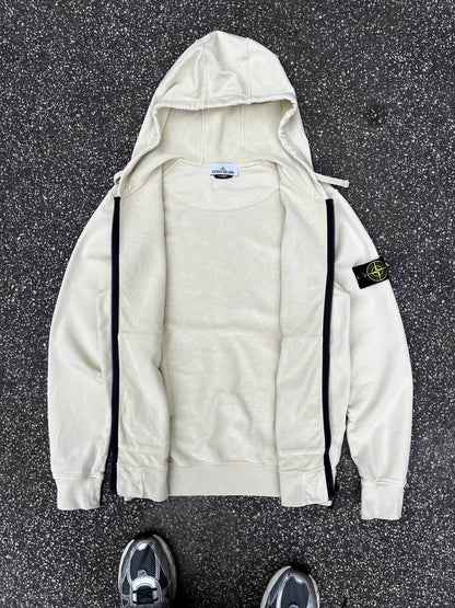 Stone Island Zip Up Hoodie Hættetrøje i L Large Brugt