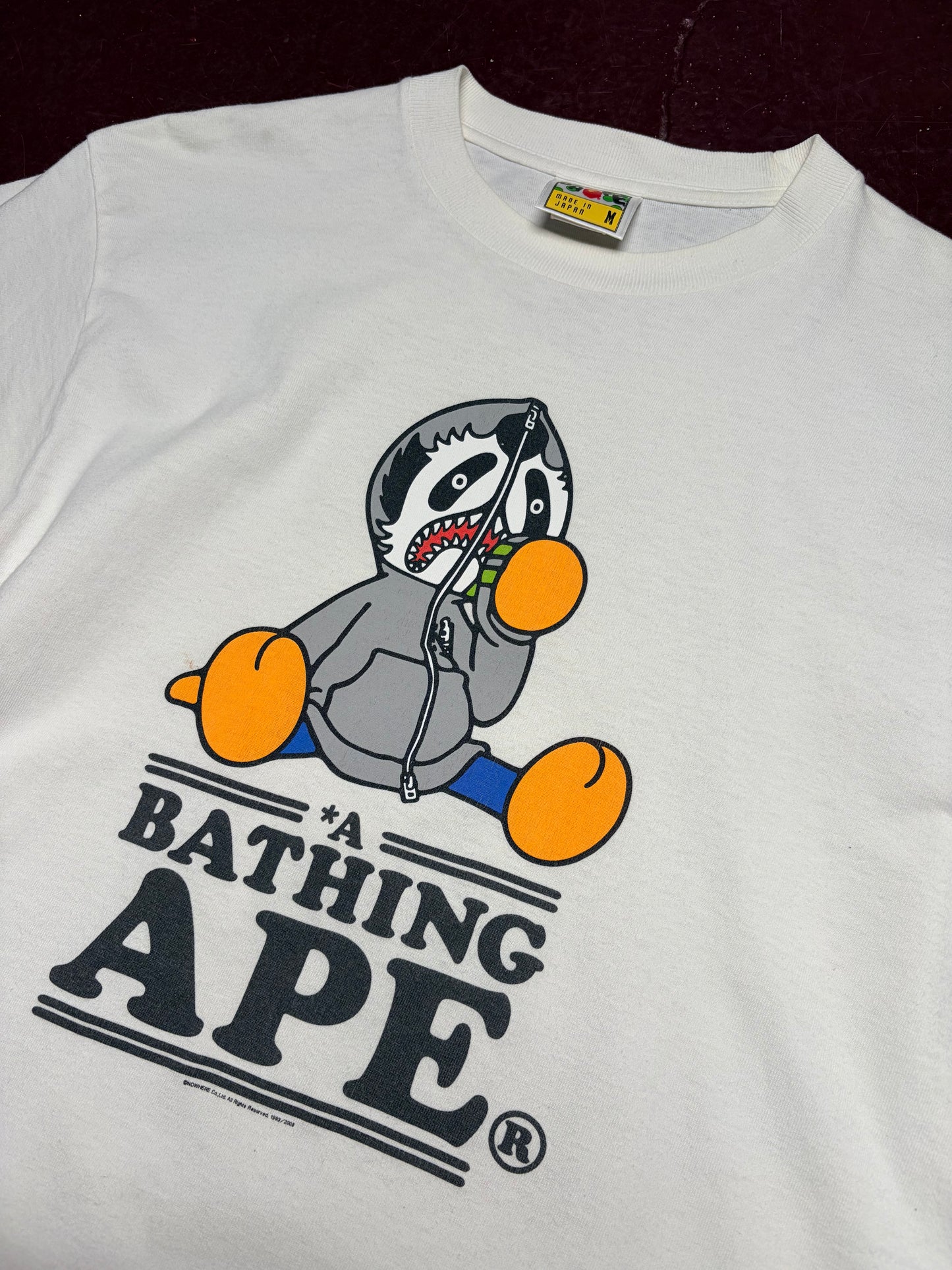 A Bathing Ape Classic Milo Shark Tee – White – Size M