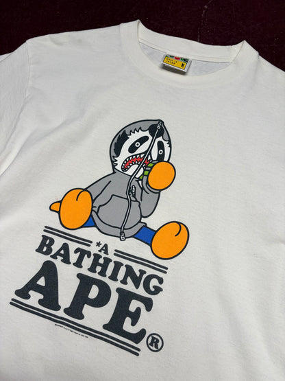 A Bathing Ape Classic Milo Shark Tee – White – Size M