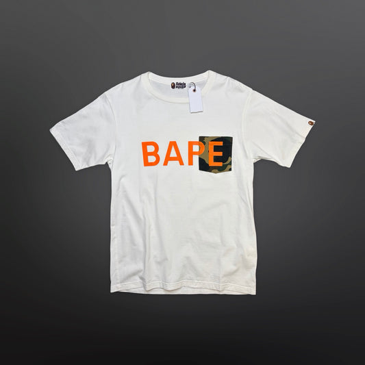 BAPE Camo Pocket Logo T-Shirt – White – Large