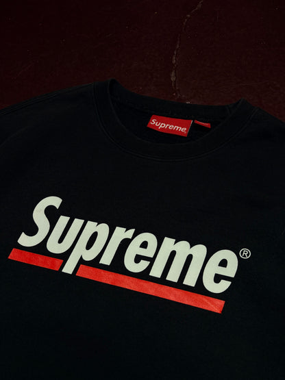 Supreme Underline Crewneck – Black – Size M