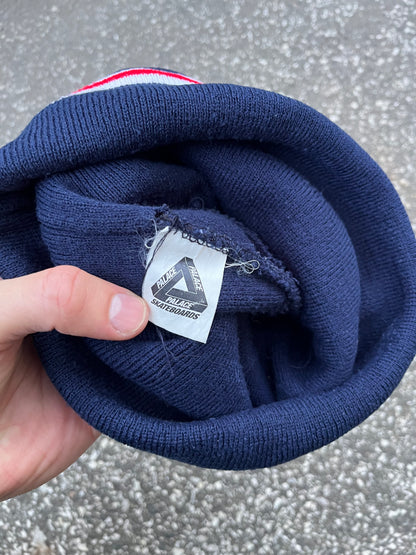 Palace Big Logo Beanie – Navy White Red