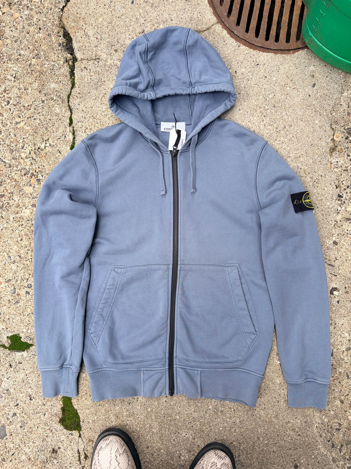Stone Island Full Zip Hoodie – Dusty Blue – M