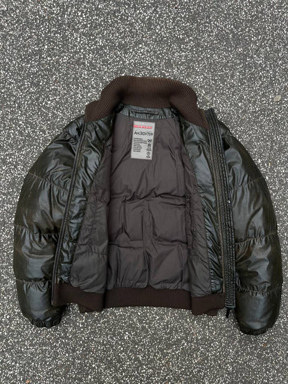 Prada Puffer Dunjakke Black Label Vintage Jacket Brun Str.50 M-L
