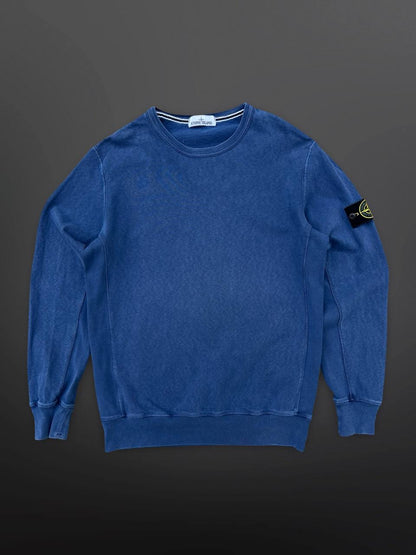 Stone Island Sweatshirt Crew Neck Vintage Fit Navy Marineblå XL Brugt Used
