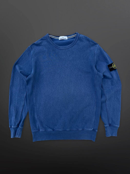Stone Island Sweatshirt Crew Neck Vintage Fit Navy Marineblå XL Brugt Used