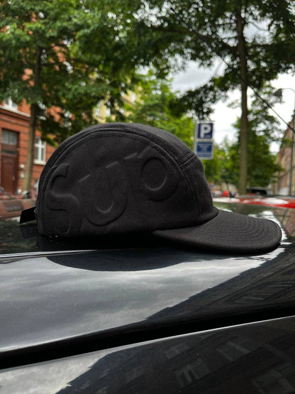 Supreme 5 Panel Cap Big Logo Sort Brand New