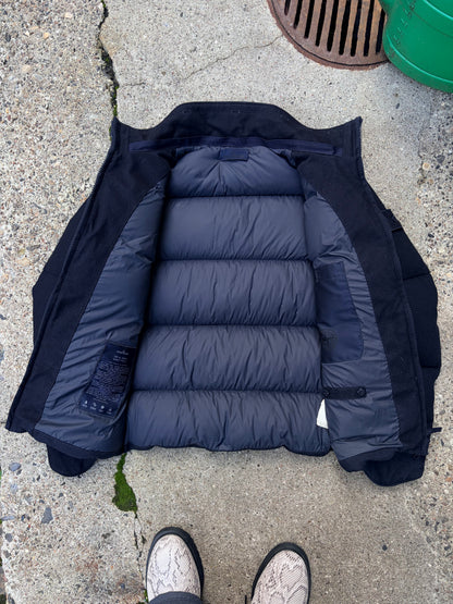 Stone Island Ghost Piece Wool Down Jacket – Navy – Medium Dunjakke