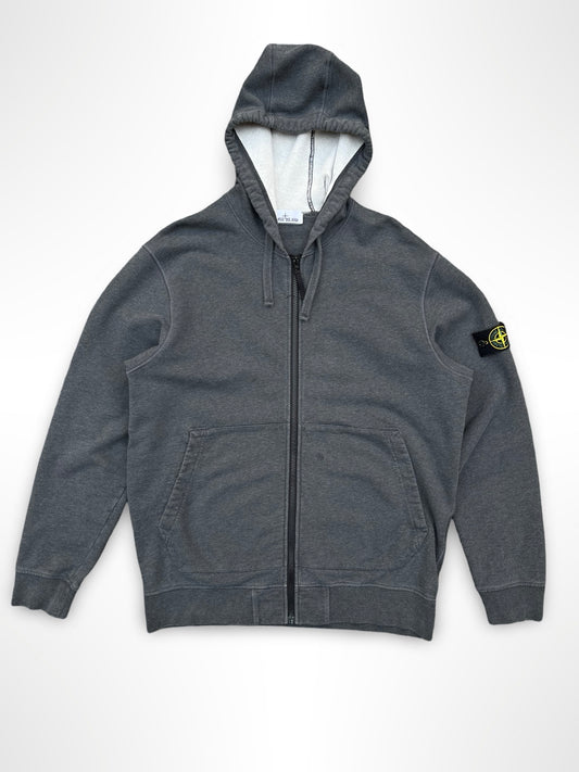 Stone Island Zip Up Hoodie XXL Hættetrøje Grå Grey 791564251 Brugt Used