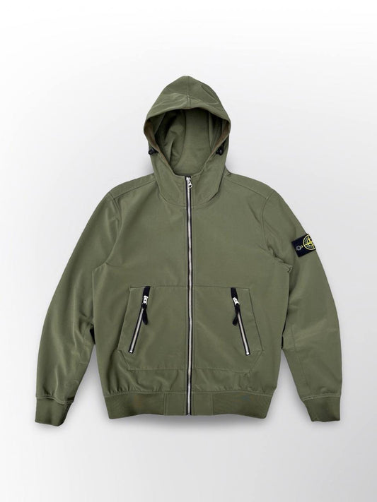 Stone Island Jakke Soft Shell R Oliven Medium Brugt