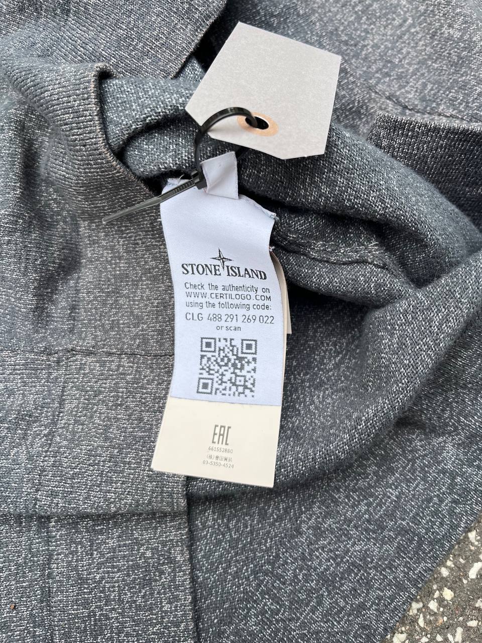 “Brugt Stone Island sweater sweatshirt i grå farve i L large 661552880”