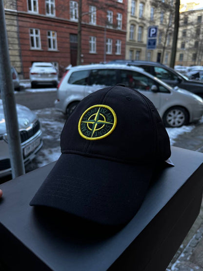 Stone Island Kasket Cap i sort Large