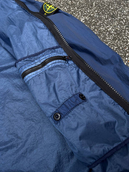 Stone Island Lamy Velour Jakke Navy Blå M Medium