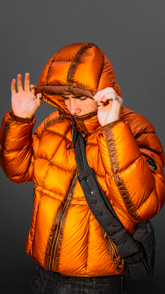 C.P. Company DD Shell Dunjakke Puffer XXL Bombay Brown Fitter L-XL