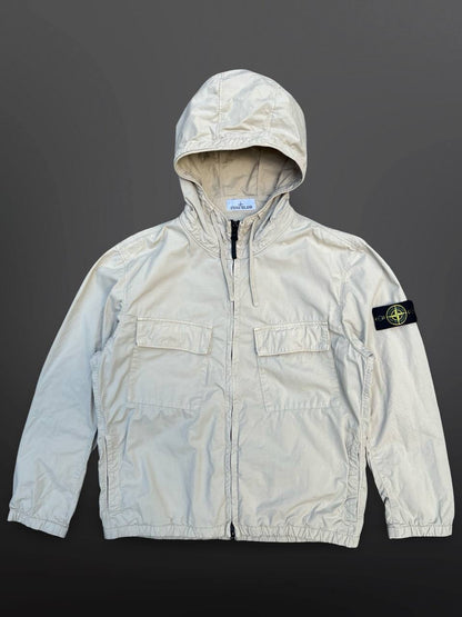 Stone Island Sommejakke Supima Cotton Twill Strech TC Beige XL Brugt Used