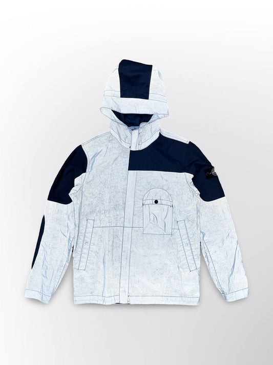 Stone Island jakke Reflective Archivo Small Navy Brugt Used