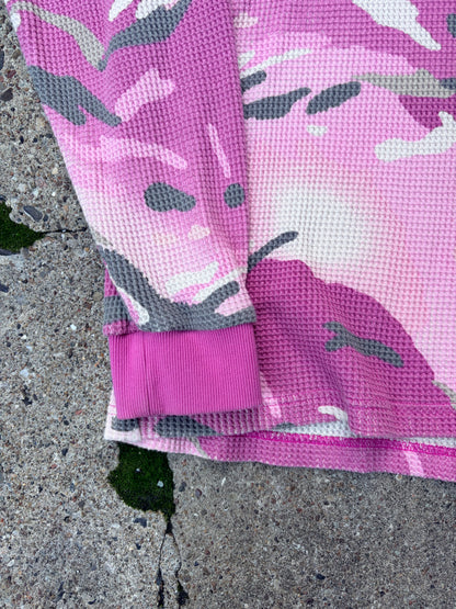 Patta Pink Camo Waffle Long Sleeve – Large / Fits XL