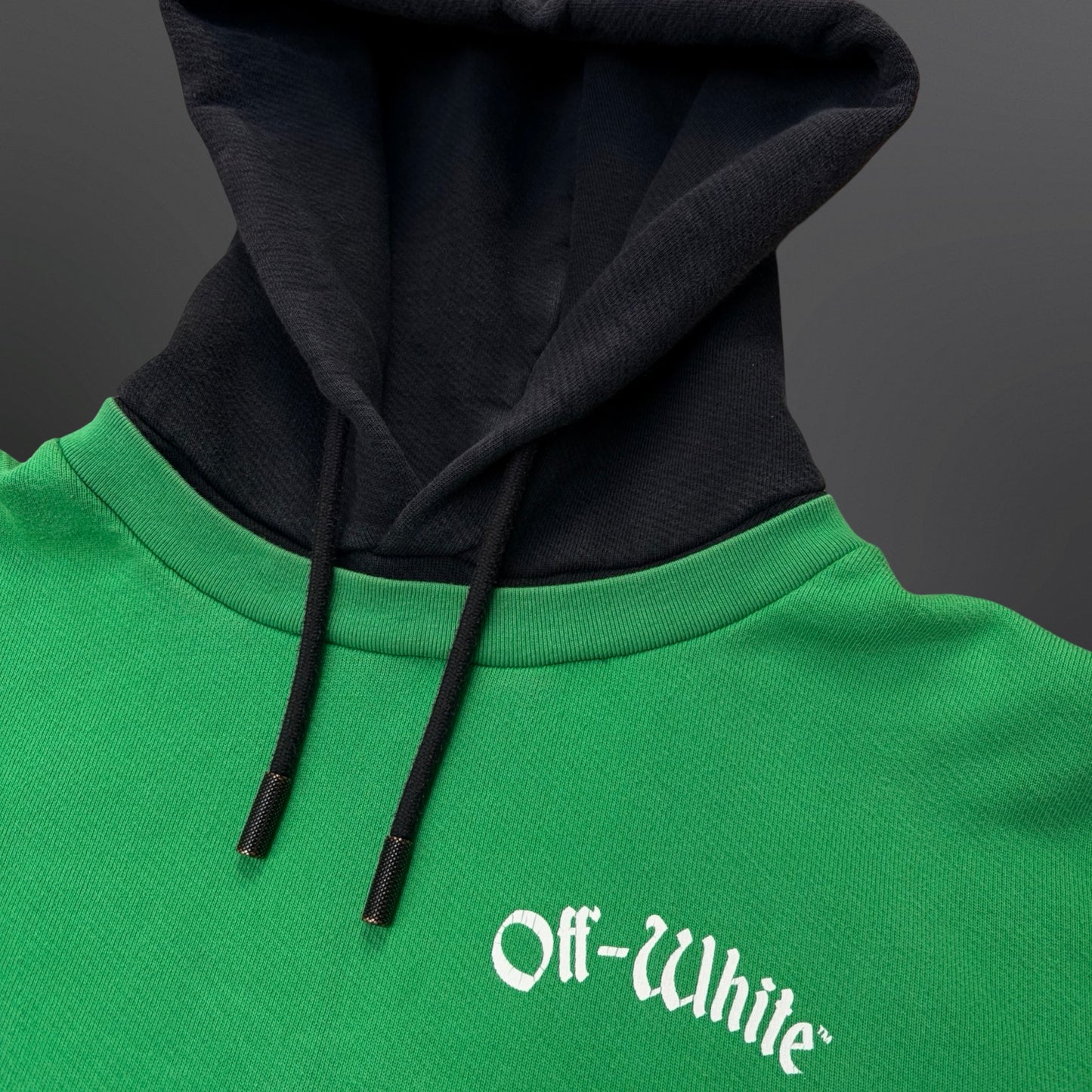 Off-White Impressionism Hoodie – Green / Black – Medium (Fitter Small)