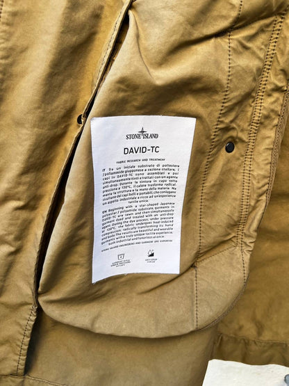 Stone Island David TC Frakke Trench Coat i Khaki grøn Medium
