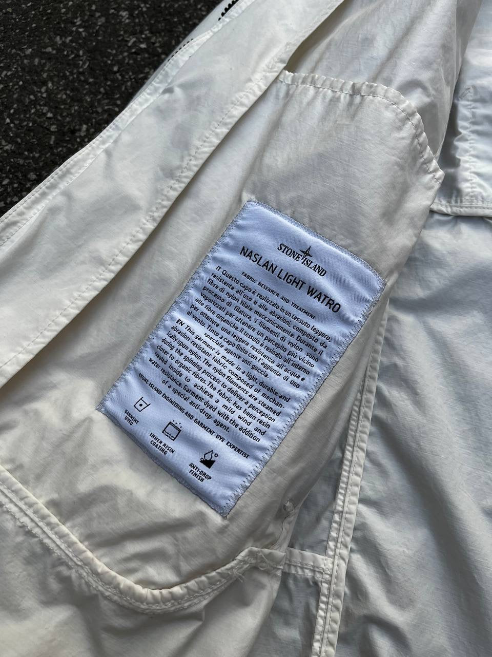Stone Island Jakke Naslan Light Watro Hvid Medium