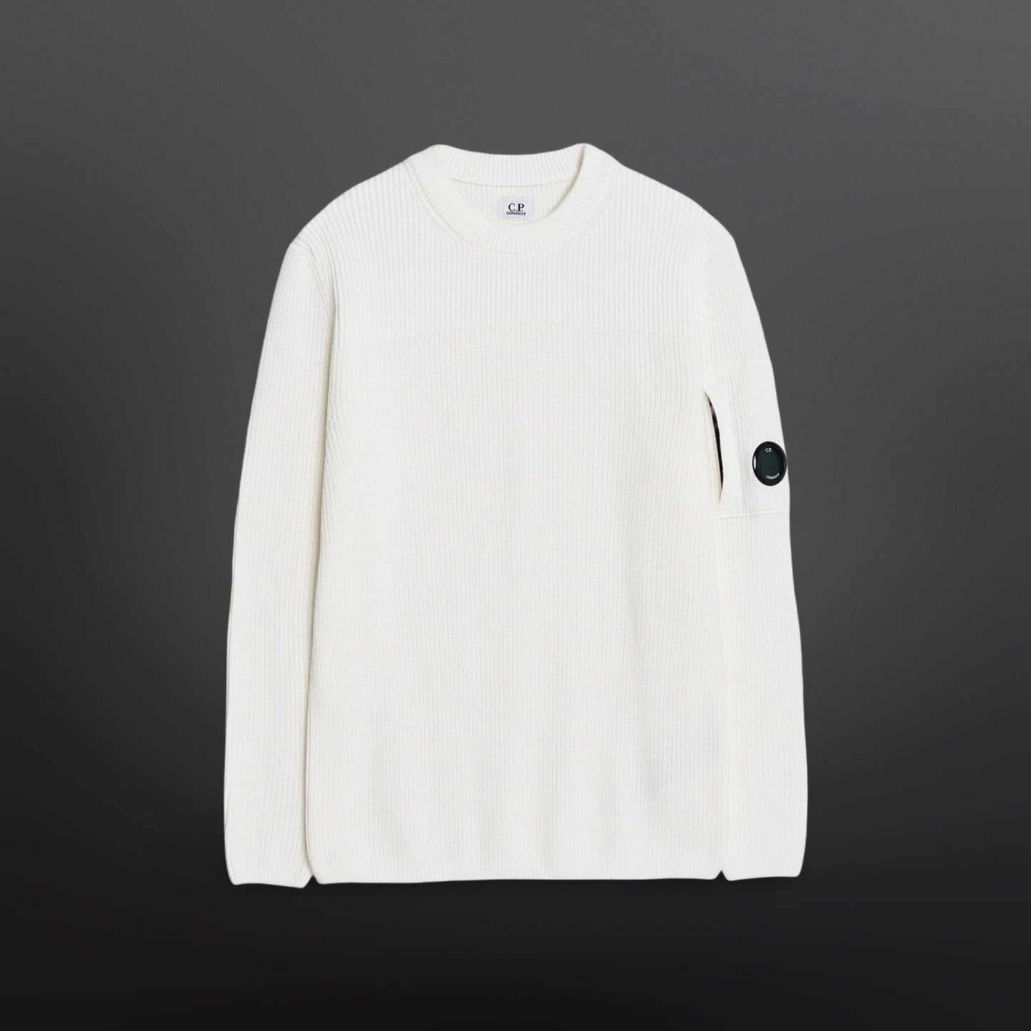 C.P. Company Sea Island Cotton Crewneck – Hvid (Str. 52 / Large)