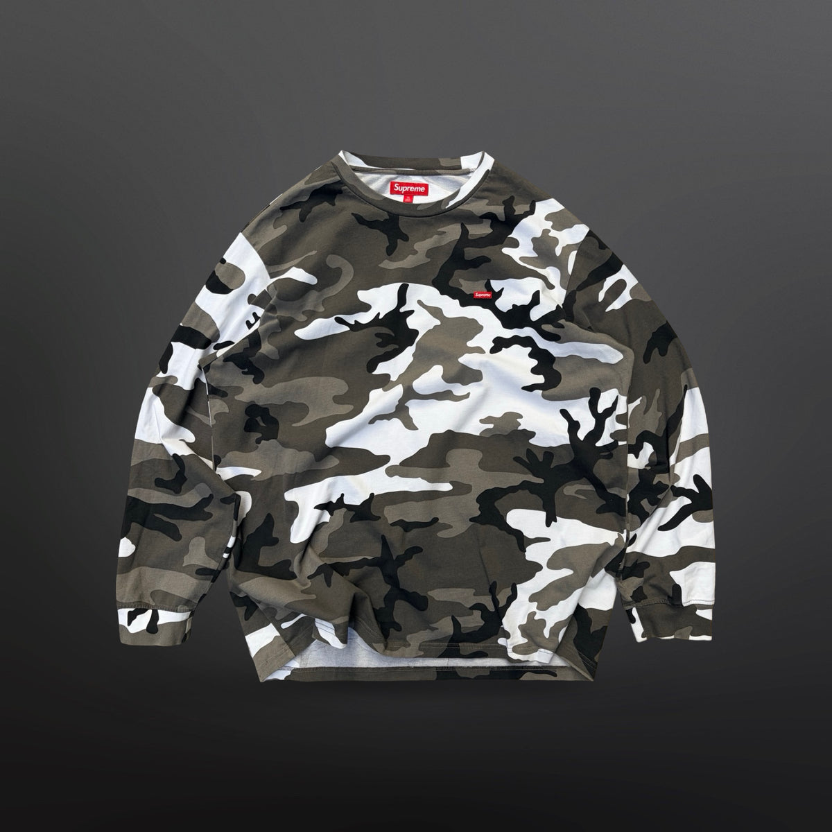 Supreme Small Box L/S Tee “Snow Camo” – SS25 – XL
