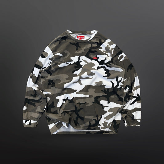Supreme Small Box L/S Tee “Snow Camo” – SS25 – XL