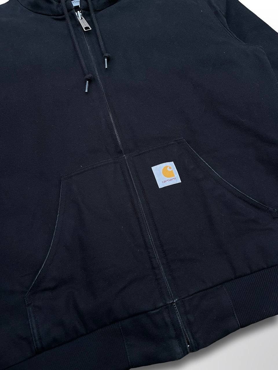 Brugt Carhartt Active Jacket Vinterjakke i sort farve med 3M fleece insulation L large Herre