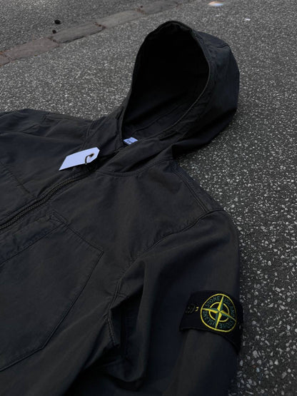 Stone Island Jakke Supima Cotton Twill Stretch TC L Large Grå Grey Jacket Brugt Used