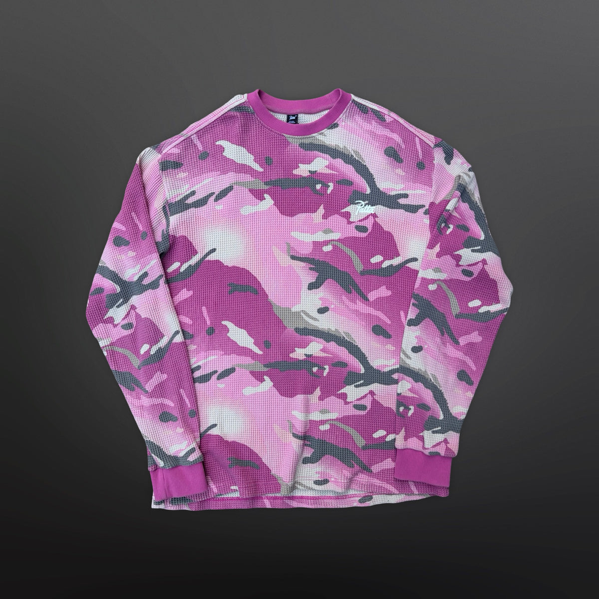 Patta Pink Camo Waffle Long Sleeve – Large / Fits XL